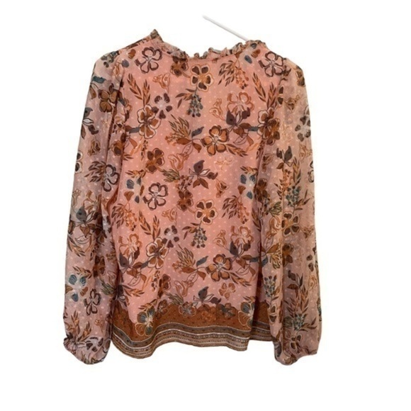 Joie Floral Ruffle Blouse Size Medium NWT - Picture 2 of 5